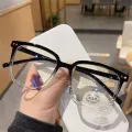 Blackout Glasses Computer Glasses Eye Protection Unisex Glasses Transparent Frame Anti Blue Light Glasses Eyewear Accessory Lightweight Eyeglasses Round Glasses for Screen Digital Devices Eye Strain. 