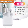 Original Airpods i12 Inpods Pro Full Set with Box - Matte TWS True Wireless Earbuds Bluetooth Headsets Touch Control Earbuds Earpods Earphones for Android and iOS Mobile Phone 104227571 NN Collection. 