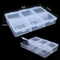Transparent Plastic Storage Jewelry Box Compartment Adjustable Container For Beads Earring Box Jewelry Rectangle Case. 