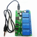Nullmul AD22B04 4 Channel Relay DTMF Tone Signal Decoder Remote Control Relay Module 12V DC for PLC Smart Home. 