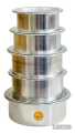 Aluminium cooking Pot 5 Pcs /  Doller Brand For Jafna Pots/ Heavy Pots 300g-1.25kg. 