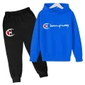 2024 Children's Spring and Autumn Hoodie Suit Boys Outdoor Sports Clothes Girls Jogging Hoodie + Trousers Clothing Coat. 