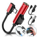 USB Type C To 3.5mm Jack Audio Adapter 2 In 1 Earphone Headphone Aux Cable Coverter for Xiaomi Huawei Realme Mobile Phone. 