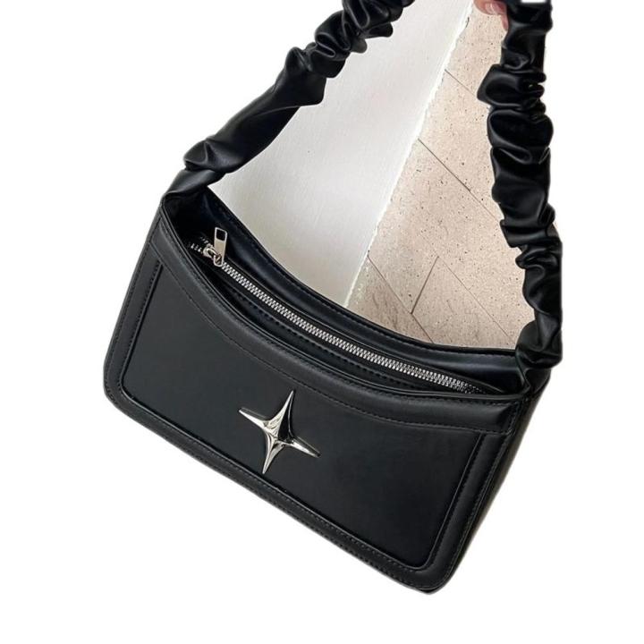 Fashion%20Vintage%20Shoulder%20Bag%20%20PU%20Leather%20Black%20Y2k%20Underarm%20Bag%20Pleated%20Crossbody%20Bag%20for%20Daily%20Use%20Streetwear%20Accessory%20Fashion%20Enthusiasts%20Gift%20-%20Image%207