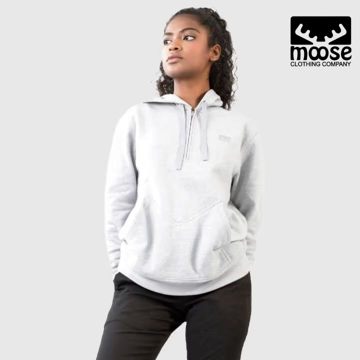 Moose Women’s Hoodie - Ash Heather2