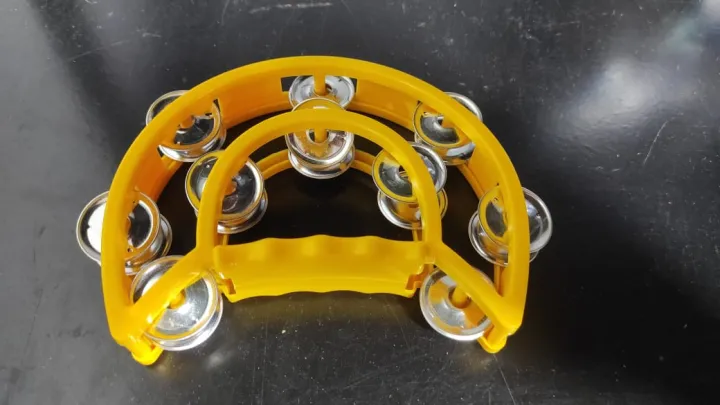Flexzion Tambourine Metal Half Moon Musical Instruments Double Row ...