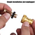 Copper Plug Faucet Adapter Washing Machine Snap-on Automatic Water Stop Faucet Nozzle Connector Fits All Standard 4 Points Taps Accessories. 