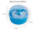 Baby Powder Puff Box Fluffy Body After-Bath Powder Case, Baby Care Face & Body Villus Powder Puff Container, Makeup Cosmetic Talcum Powder Container With Hand Holder.. 