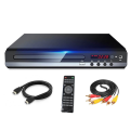 DVD Player 1080P HD Home DVD Player Box for TV All Region Free DVD CD-Disk Player AV-Output EVD Player--EU Plug Easy to Use Black. 