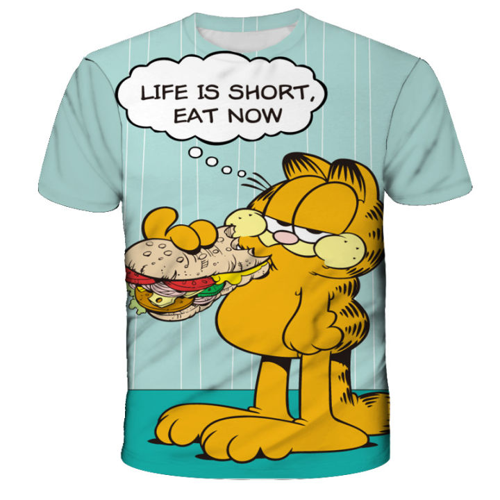 The%20Garfield%20Show%20Anime%20figures%20Kids%20Cute%20Cartoon%20T-shirts%20for%20Boys%203D%20Printed%20T-shirt%20Clothes%20Fandom%20for%20Summer%20Casual%20Clothing%20-%20Image%204