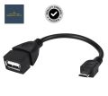 Male to female  micro usb otg cable. 