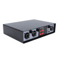 Sound Interface Mixer Built in Preamp 2 in 2 Out Sound Mixing Console 48V 20Hz-20kHz for Computers for Stage. 