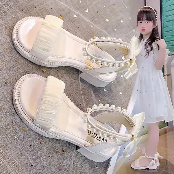 Girls'%20Shoes%20Princess%20Sandals2023New%20Summer%20Summer%20Girls'%20Children%20Teens%20Babies%20Soft-Soled%20High%20Heels%20-%20Image%205
