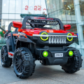 Kids Electric Rechargeable Ride Jeep Remote Control 12V, 3 Motor + Swing, 1-6 Years, Model MB5022B RED BLACK | I SMARTZ |. 