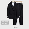 Spring and Autumn New Korean Style Loose Suit Suit Men's Casual Lightly Mature Men's Small Suit Ruffle Handsome Stylish Flow Jacket. 