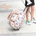 Portable Trolley Dual-Use Bag Women's Large Capacity Short Distance Travel Bag Luggage Bag Waterproof Travel Bag Student Small Handbag. 