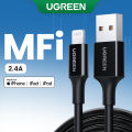 [Apple MFi Certified] UGREEN iPhone Charger Cable MFi Lightning Cable Compatible with iPhone 13,12 Pro Max 11 Pro Xr Xs Max 10 8 Plus 7 6 6s 5c,SE 2020 iPad Mini Air. 