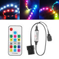 LED Light Strip Remote Controller USB 5V 17 Keys RGB Driver Dimmer Controller 3 Pin to SATA 4Pin for PC Computer Case Lighting. 