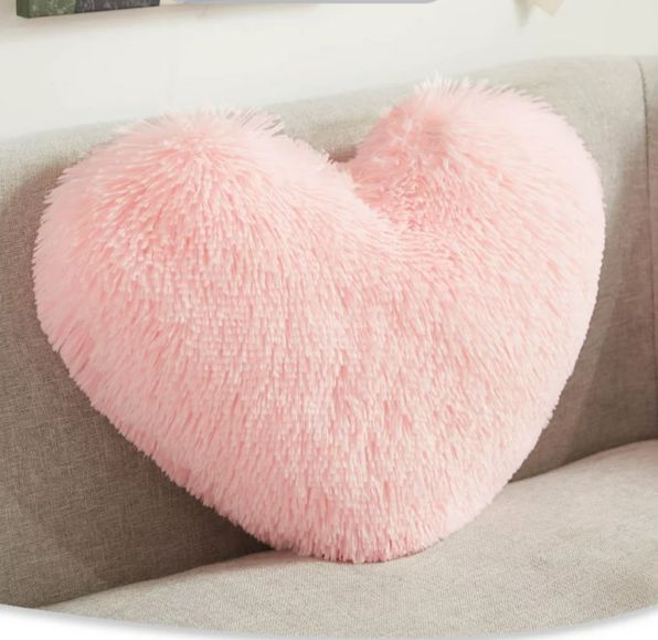 Luxury%20Plush%20Shaggy%20Decorative%20Throw%20Pillow,%2017"x17"%20Inches%20Cute%20Double-sided%20Faux%20Fur%20Heart%20Pillow,%20Fluffy%20Heart%20Shaped%20Pillow%20with%20Insert,%20Furry%20Accent%20Pillow%20for%20Girls/Women/Kids/Children%20Gift,%20Pink%20-%20Image%204