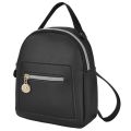 Cute Backpack for Women Leather Mini Daypacks Black. 
