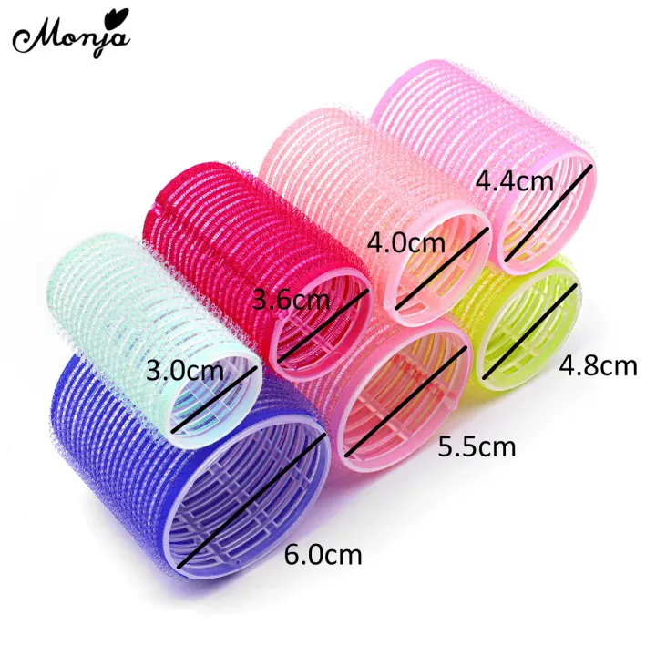 Monja%206Pcs/Set%20Hair%20Roller%20Multiple%20Size%20Natural%20Curls%20Curlers%20Self-adhesive%20Roller%20Fluffy%20Hair%20Home%20Use%20Styling%20Tools%20-%20Image%203