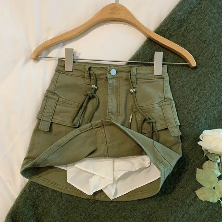 Rimocy%20Drawstring%20High%20Waist%20Mini%20Skirt%20Women%20Streetwear%20Big%20Pocket%20Cargo%20Skirt%20Woman%20Fashion%202023%20short%20A%20Line%20y2k%20Skirts%20Mujer%20-%20Image%202