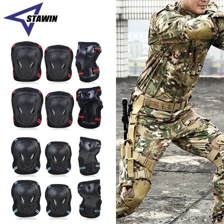 Military Adjustable Knee And Elbow Protective Pads Set Protector Gear Sports Hunting Shooting
