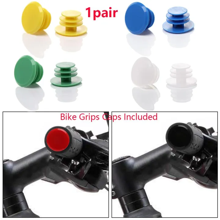 1pair 10 colors Bicycles Stoppers Covers Plastic Grip End Plugs Road ...