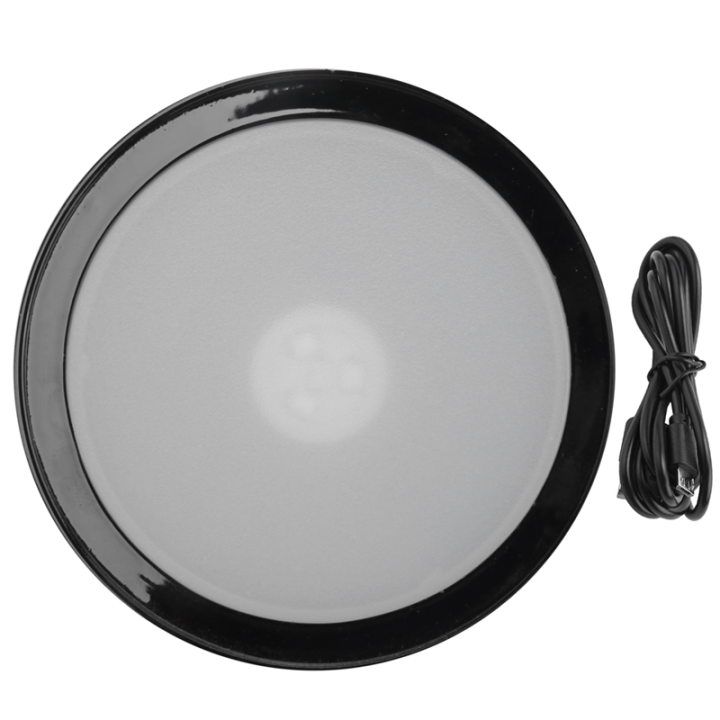 LED Light Base with Sensitive Touch Switch Round Colorful Stand Display for 3D -Engraved Crystal Glass Photo Frame