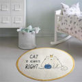 Cartoon Cute Children's Room round Cashmere Carpet Living Room Bedroom Bedside Hanging Basket Computer Chair Stain-Resistant Floor Mat. 