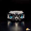 【LUCKET】Retro animal owl ring hip hop engraving pattern men and women design LK. 