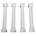 Wedding Cake Coloumn Stand Pillar 4 Pcs - White. 