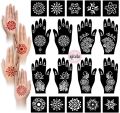 Apcute Temporary Mehndi Tattoo mehendi stencil reusable Set of 18 pc Combo Pack Mehandi Stencils for Women, Girls And Kids, Easy To Use In Just 4 Steps  (FROM INDIA). 