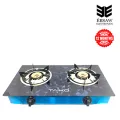 TAIKO 2 Burner Glass Top Gas Cooker With Stainless Steel Body TGL002. 