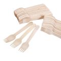 100 Pieces Medium Size 14CM Wooden Disposable Fork Dessert Fork Western Style Wedding Party Tableware Kitchen Accessories Tool Multi Purpose Usage Disposable Forks. 