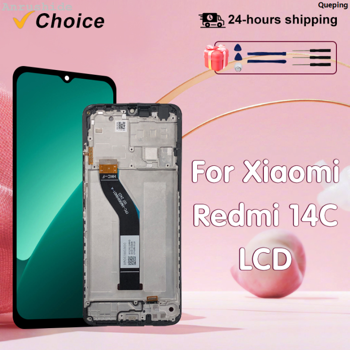 Queping2025 6.88| IPS CHOICE For Xiaomi Redmi 14C LCD Display Touch Screen Original Digitizer For Redmi 14C Display LCD Assembly Replacement Parts