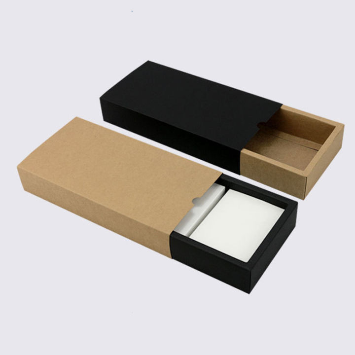 20 Pcs Cardboard Box Kraft Paper Drawer Box Wedding White Packing Paper ...