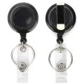 Black Transparent ID Tag Credit Card Holder Working Permit Case Work Card Sleeve Badge Lanyard. 