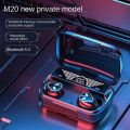 M20 Earbuds Touch Control Stereo Noise Cancellation TWS Wireless Earphones Earbuds Bluetooth Headset HiFi Touch Control LED Digital Display With Microphone And Power Bank Bluetooth Earphone Bluetooth Headphones. 