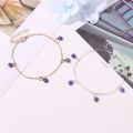 【Popular choice】 Qingwen European and American Foot Ornaments Personalized Eye Pendant Women's Foot Ornaments Fashionable Dripping Simple Anklet Creative Jewelry. 