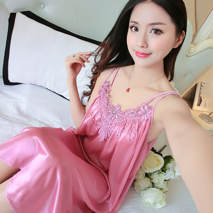 bellylady%20Woman%20Summer%20Pajamas%20Loose%20Sling%20NightCotton%20Dress%20-%20Image%204