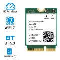 MT7925 WIFI7 TRI-BAND (2.4GHZ + 5GHZ + 6GHZ) + BT 5.4 WIFI CARD (WIFI 7) FOR LAPTOP. 