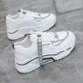 Women Sneakers h-heel GIrls Casual SPorts Shoes Low Cut Students White/black SHoes. 