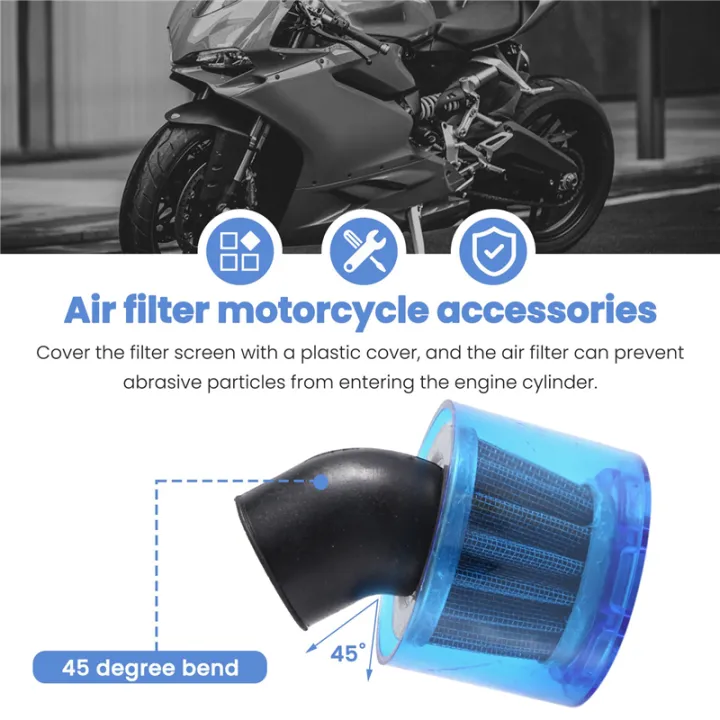 Sojhoop%2035Mm%20Air%20Filter%20Cleaner%2045%20Degree%20Bend%20Splash%20Proof%20Plastic%20Cover%20Waterproof%20Motorcycle%2050Cc%20110Cc%20125Cc%20ATV%20Quad%20Scooter%20Go%20Kart%20Moped%20Pit%20Dirt%20Racing%20Super%20Pocket%20Bike%20+%20Cover%20-%20Image%206