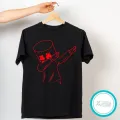 Marshmello black Tshirt unisex men women tees designer tees crew neck silver white red blue black. 