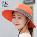 LouisWill Women's Hat Sun Hat Summer Color Blocking Tie Ponytail Sun Protection Quick Drying Breathable Extended Brim Outdoor Mountaineering Fisherman Hat For Girls Women. 