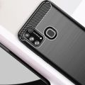 Leweisi Carbon Fiber Bumper Phone Case For Samsung Galaxy M31 / M31 Prime / F41 / M21S Back Cover Coque Shockproof Protective. 