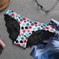 DELICATES Ladies Back Lace Printed Panty Women's Underwear. 