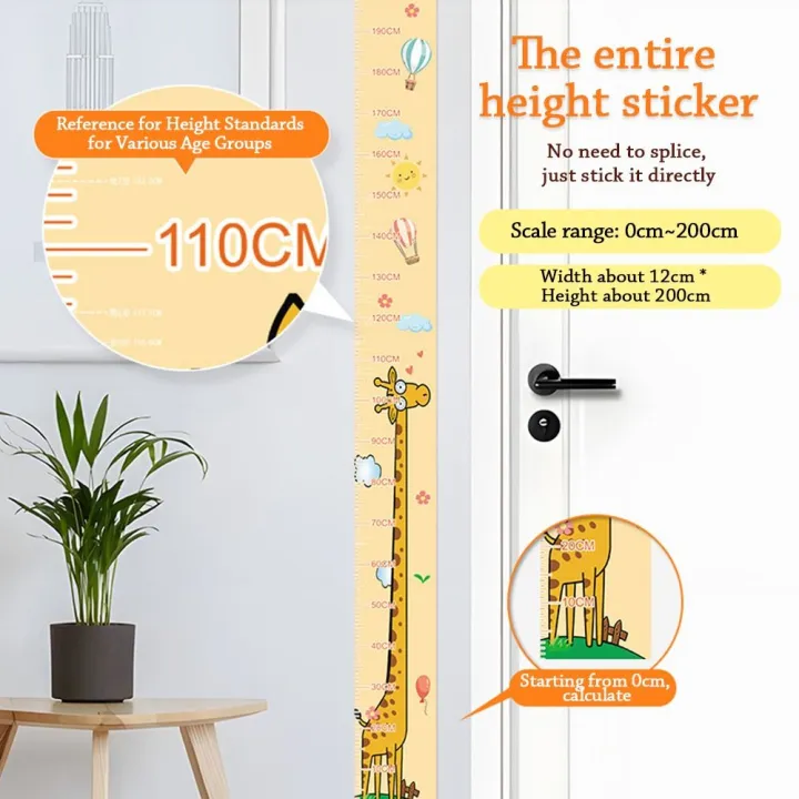 Durable 2M Height Height Measurement Sticker Waterproof Self-adhesive ...