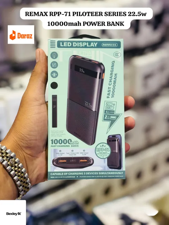 Remax Rpp 71 Remax RPP-71 Piloteer Series 22.5W 10000mAh Power Bank | Daraz.lk